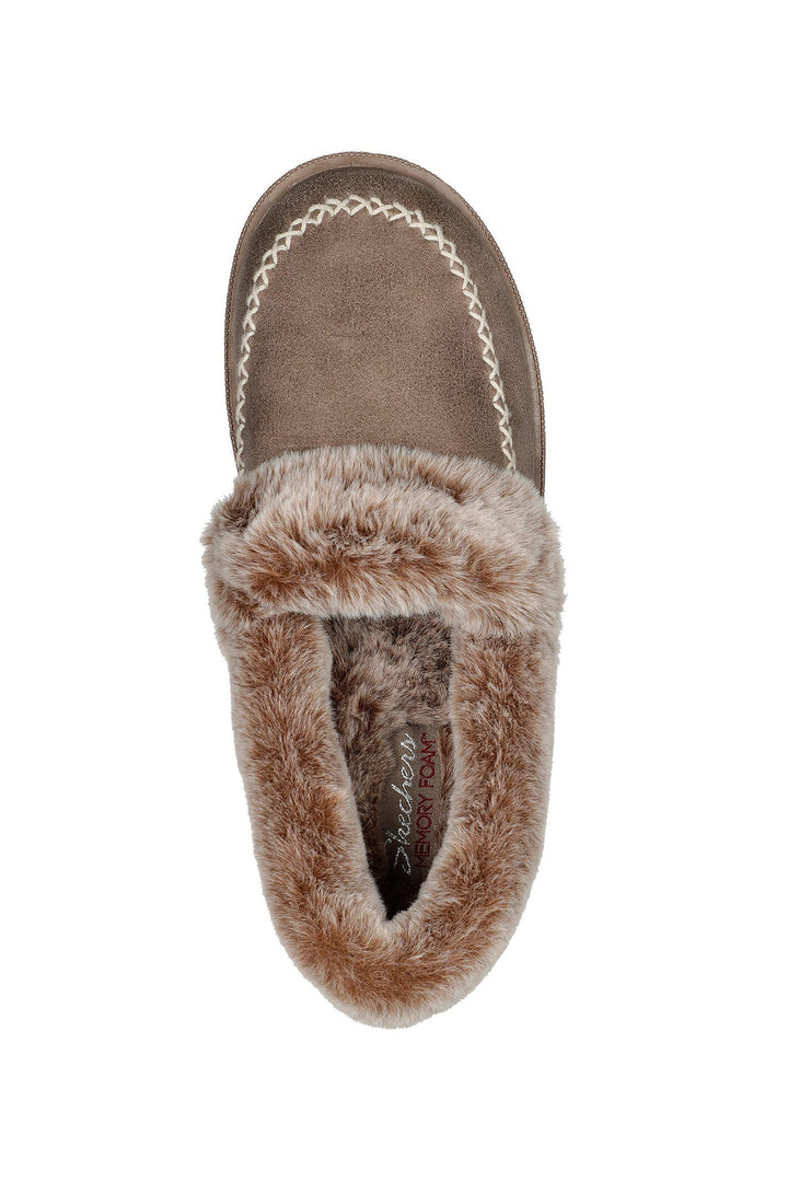 Skechers 167622 Taupe Cozy Campfire Let's Toast Slippers - Shirley Allum Boutique