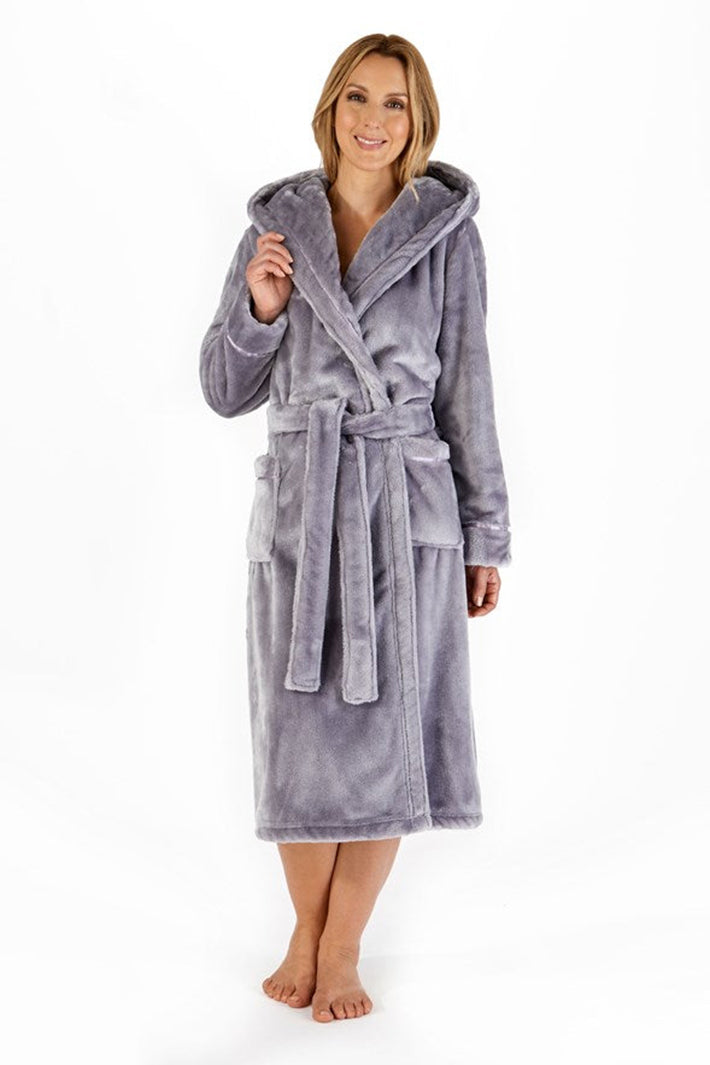 Slenderella HC4341 Silver Housecoat, front view