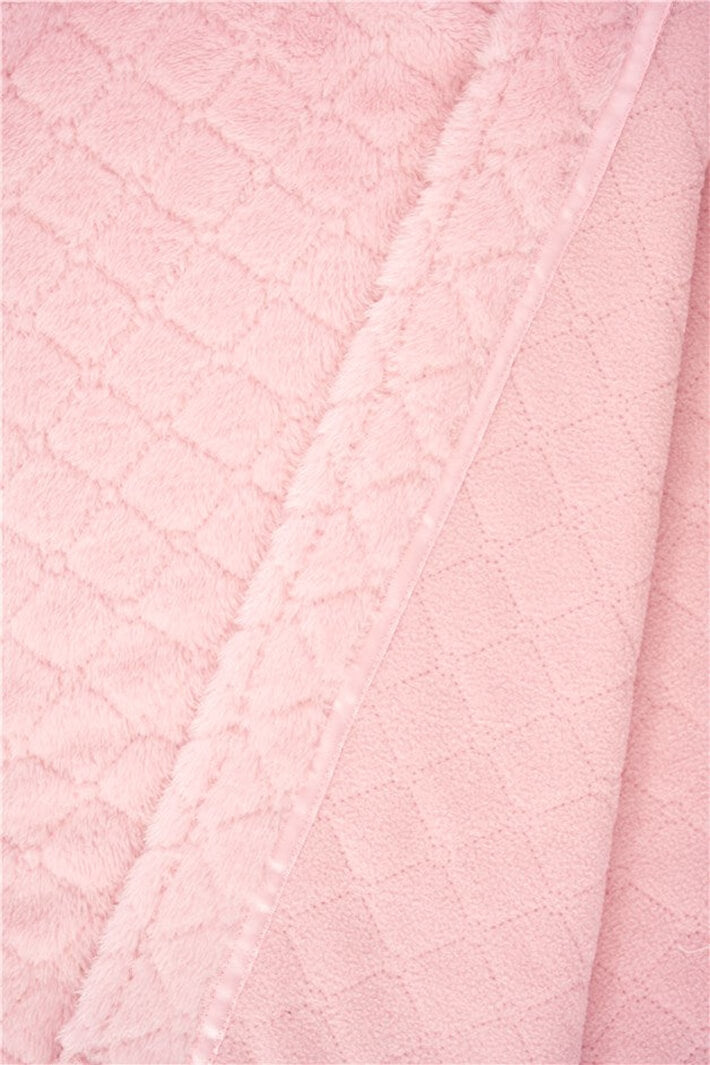 Slenderella HC88352 Pink Diamond Flannel Fleece Dressing Gown - Shirley Allum Boutique