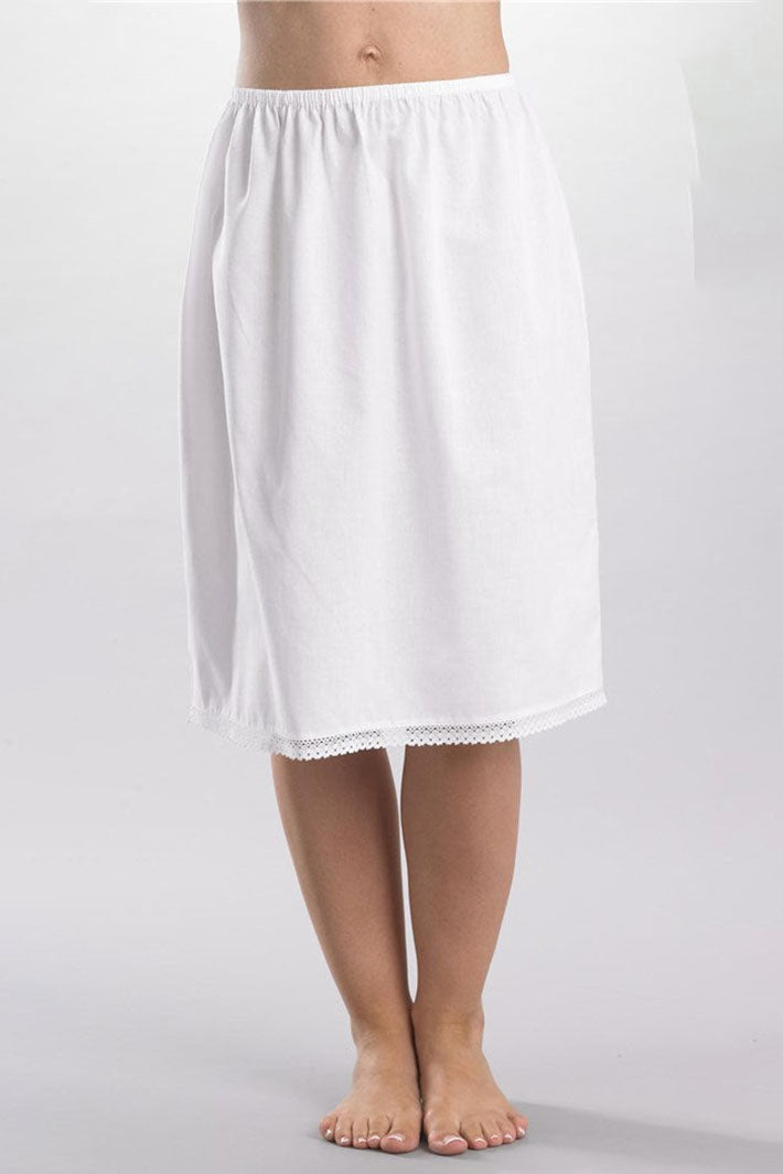 Slenderella SL06280 24 Inch White Cotton Waistslip - Shirley Allum Boutique