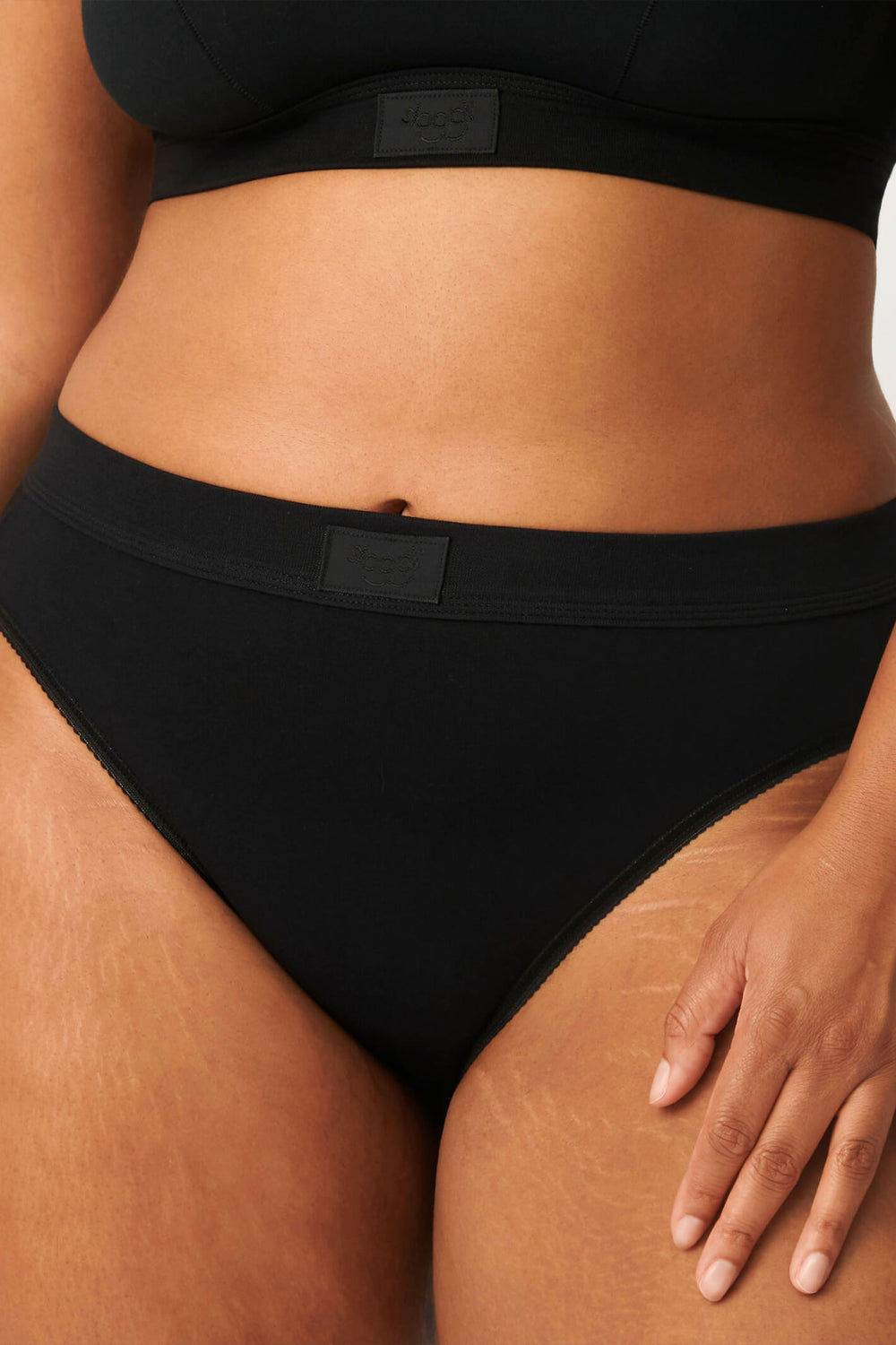 Sloggi 10010180 0004 Black Double Comfort Cotton Tai Briefs - Shirley Allum Boutique