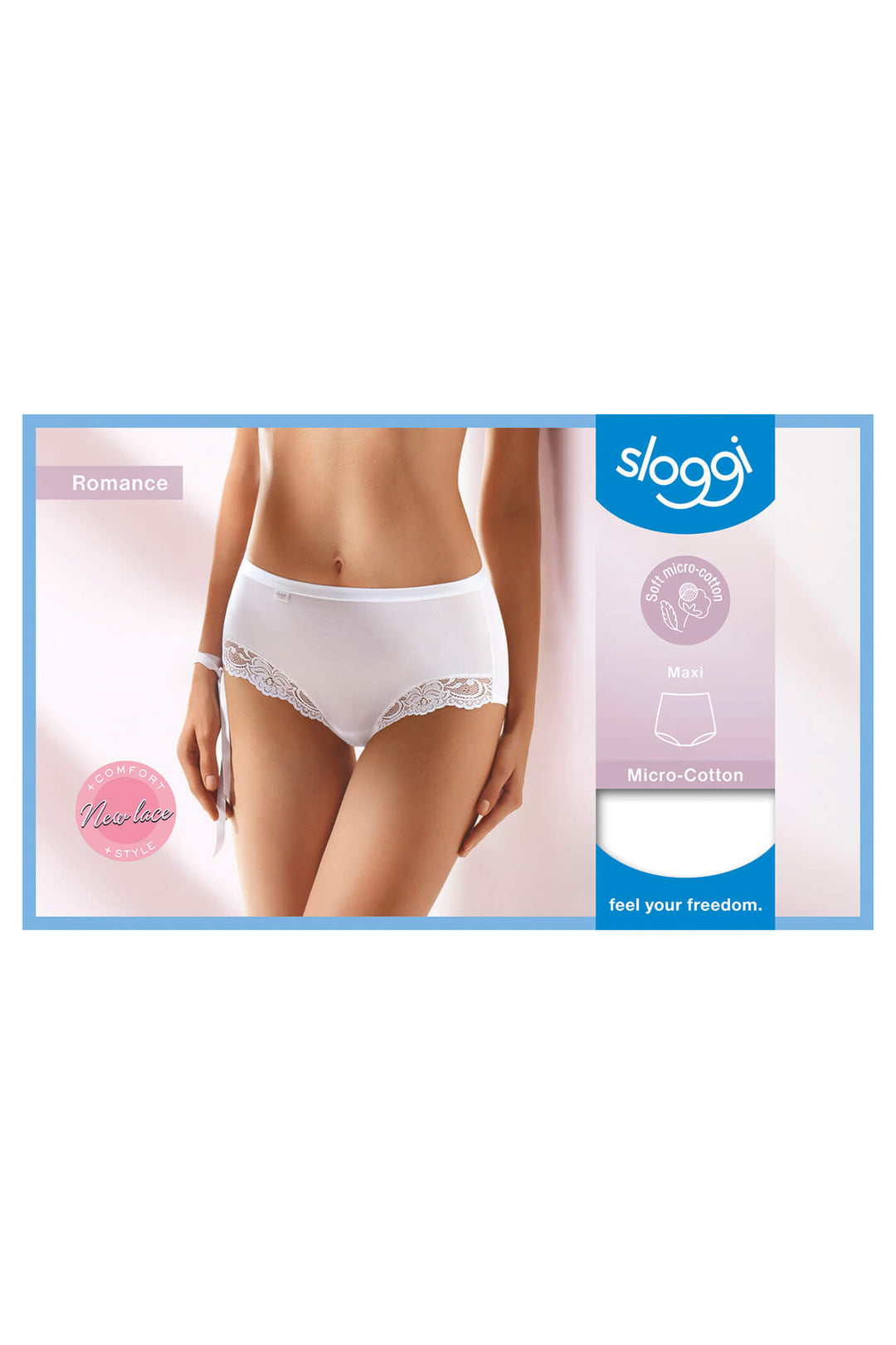 Sloggi 10031897 0003 Romance White Maxi Briefs - Shirley Allum Boutique