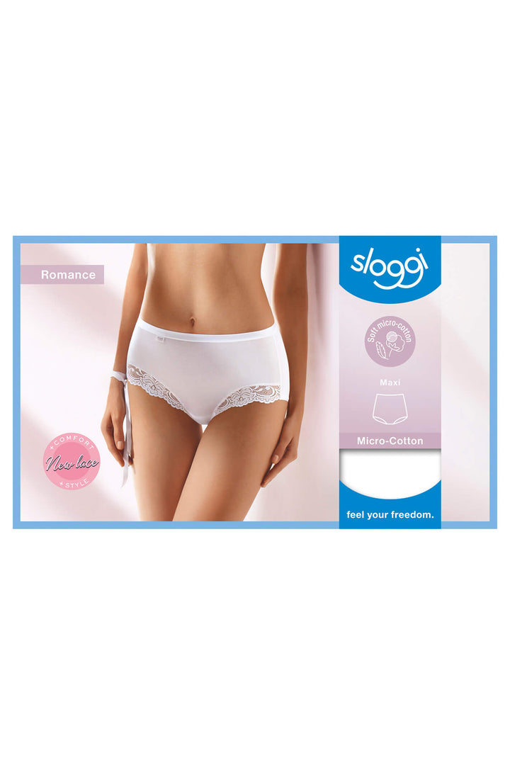 Sloggi 10031897 0003 Romance White Maxi Briefs - Shirley Allum Boutique