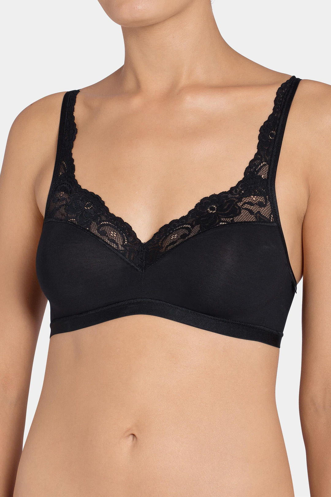 Sloggi 10031898A 0004 Romance SI Black Bra - Shirley Allum Boutique