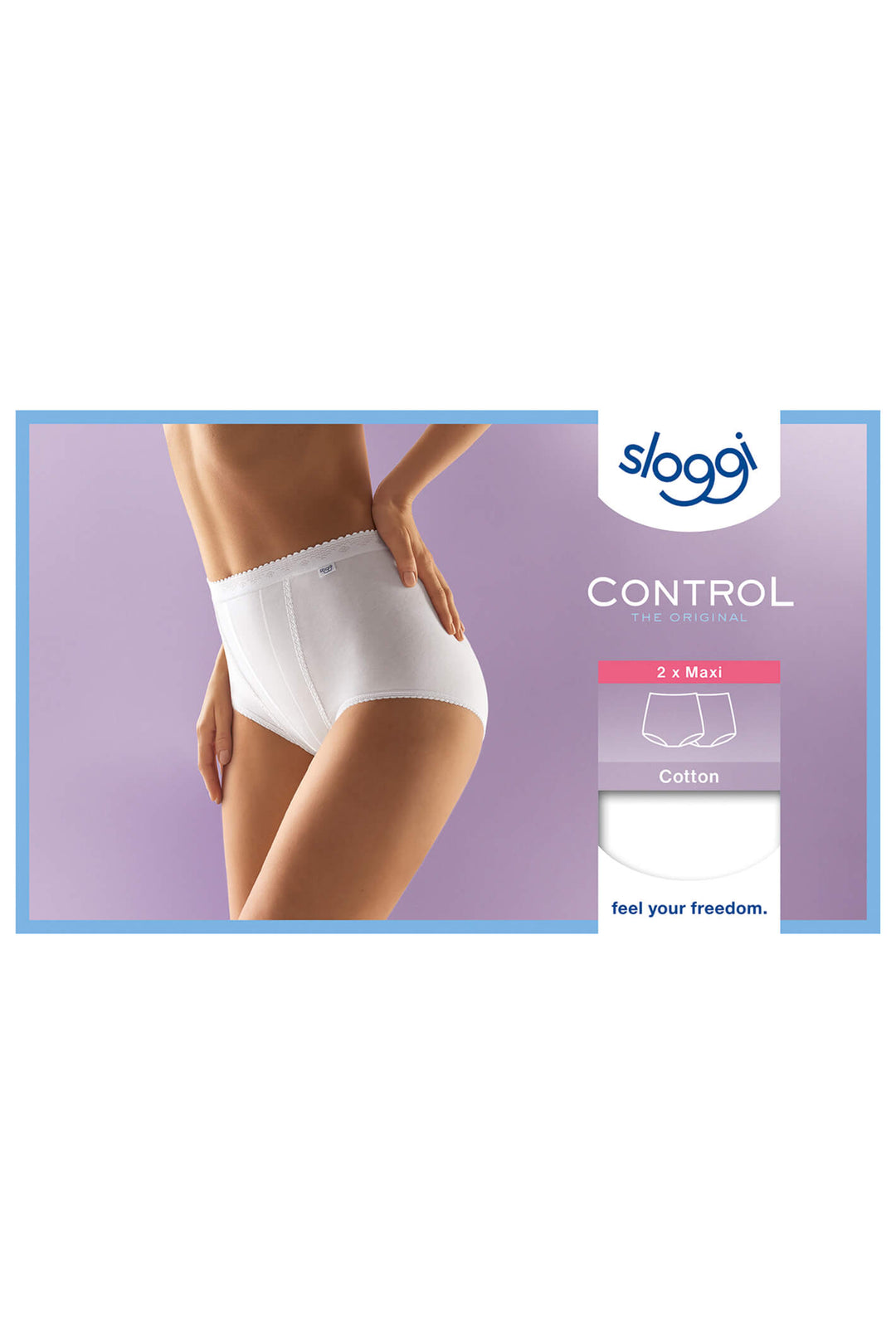 Sloggi 10037875 0003 White 2-Pack Control Maxi Briefs - Shirley Allum Boutique