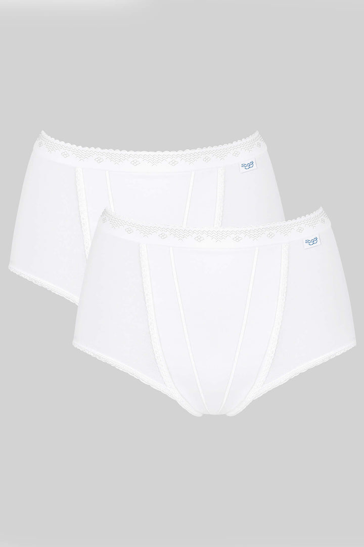 Sloggi 10037875 0003 White 2-Pack Control Maxi Briefs - Shirley Allum Boutique