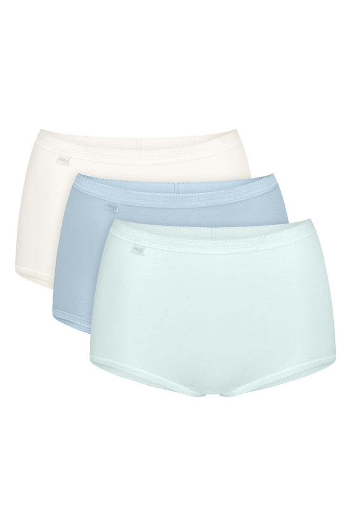Sloggi Basic+ 10105593 M033 Blue Multicolour 3-Pack Maxi Brief