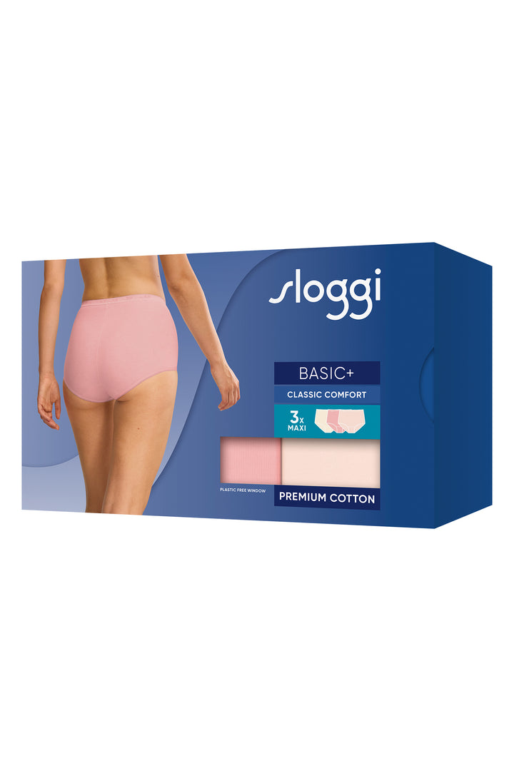 Sloggi 10105593 PR08 Pink Multicolour 3-Pack Basic+ Maxi Brief