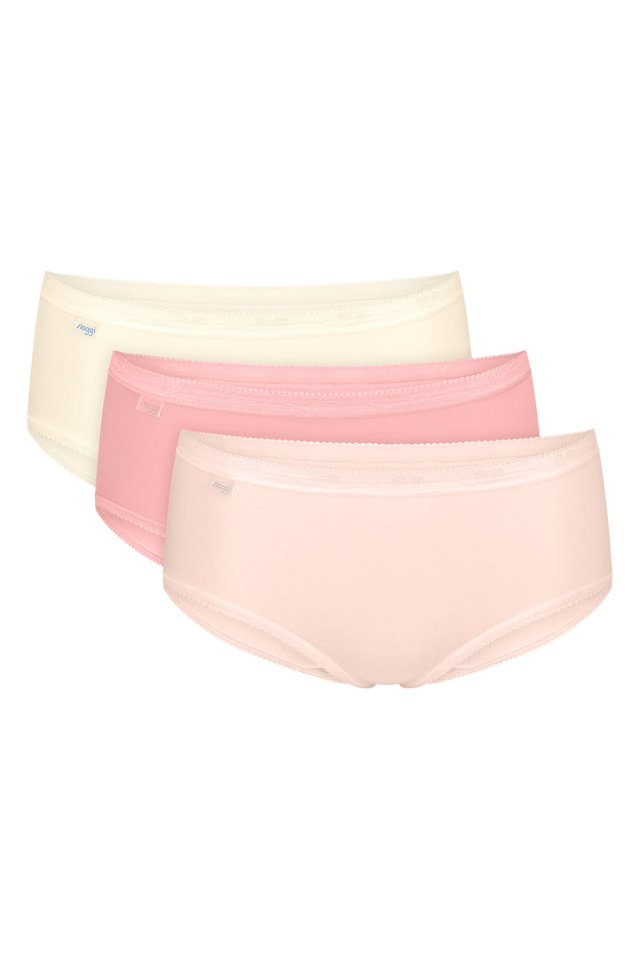 Sloggi 10107163 PR08 Pink Multicolour 3-Pack Basic+ Midi Brief