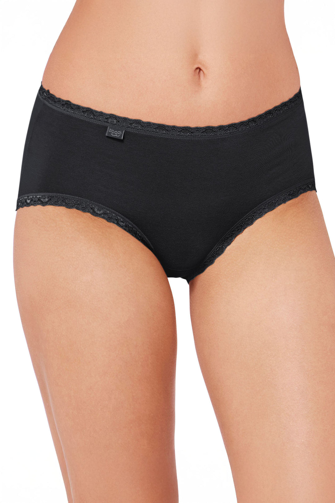 Sloggi 10167198 0004 247 Black Lace 3-Pack Midi Briefs - Shirley Allum Boutique