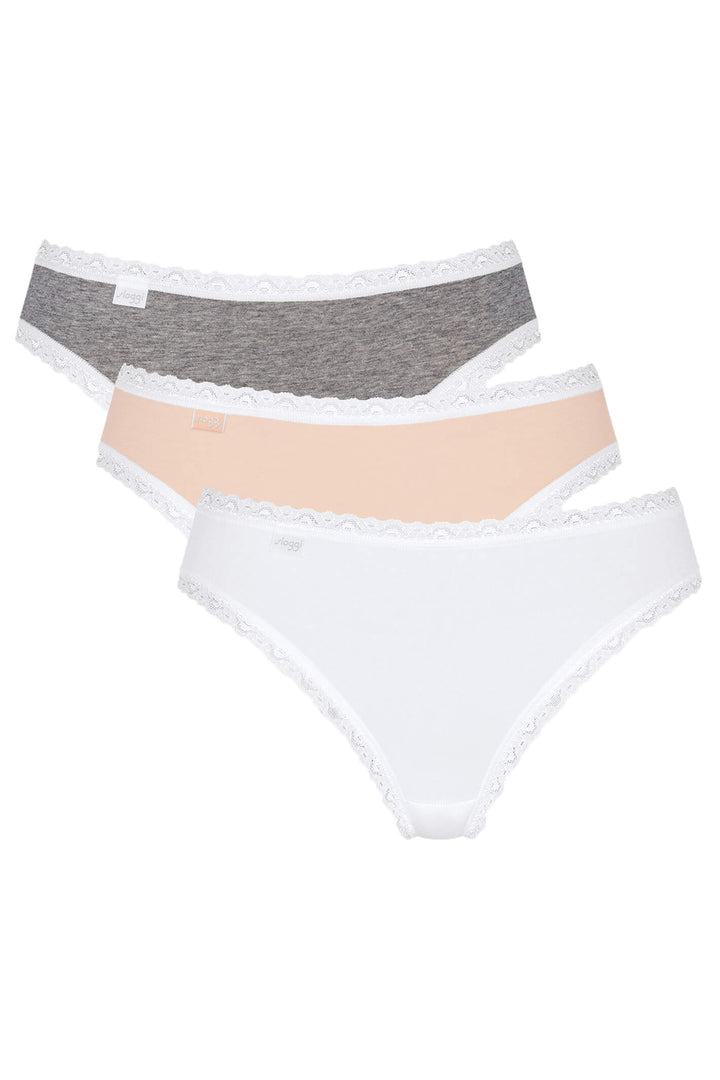 Sloggi 10198237 M015 247 Weekend 3-Pack White- Light Combination Tai Brief - Shirley Allum Boutique