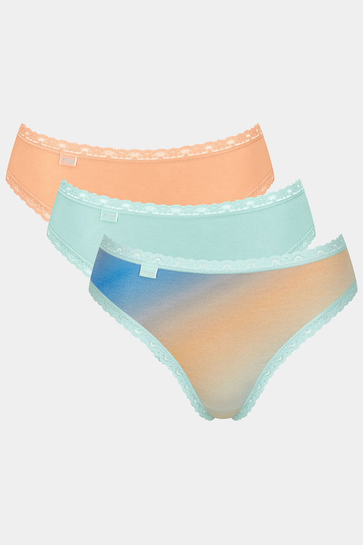 Sloggi 10198237 V009 247 Weekend 3-Pack Multi Colours Tai Briefs - Shirley Allum Boutique