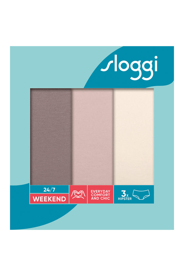 Sloggi 10198269 M002 24-7 Weekend Skin - Dark Combo 3 Pack Hipster Brief - Shirley Allum Boutique