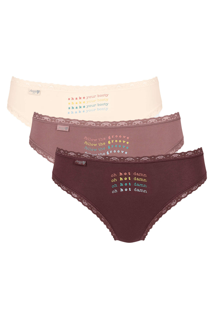 Sloggi 10198270 M003 247 Weekend Logo 3 Pack Tai Briefs - Shirley Allum Boutique