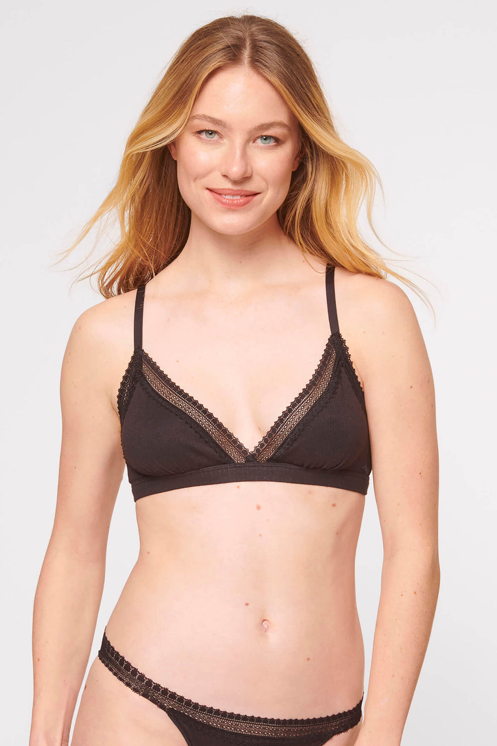 Sloggi 10213204 0004 GO Ribbed Black Bralette - Shirley Allum Boutique
