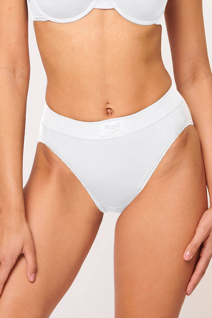 Sloggi 10213270 0003 Double Comfort White Tai Briefs 2-Pack - Shirley Allum Boutique