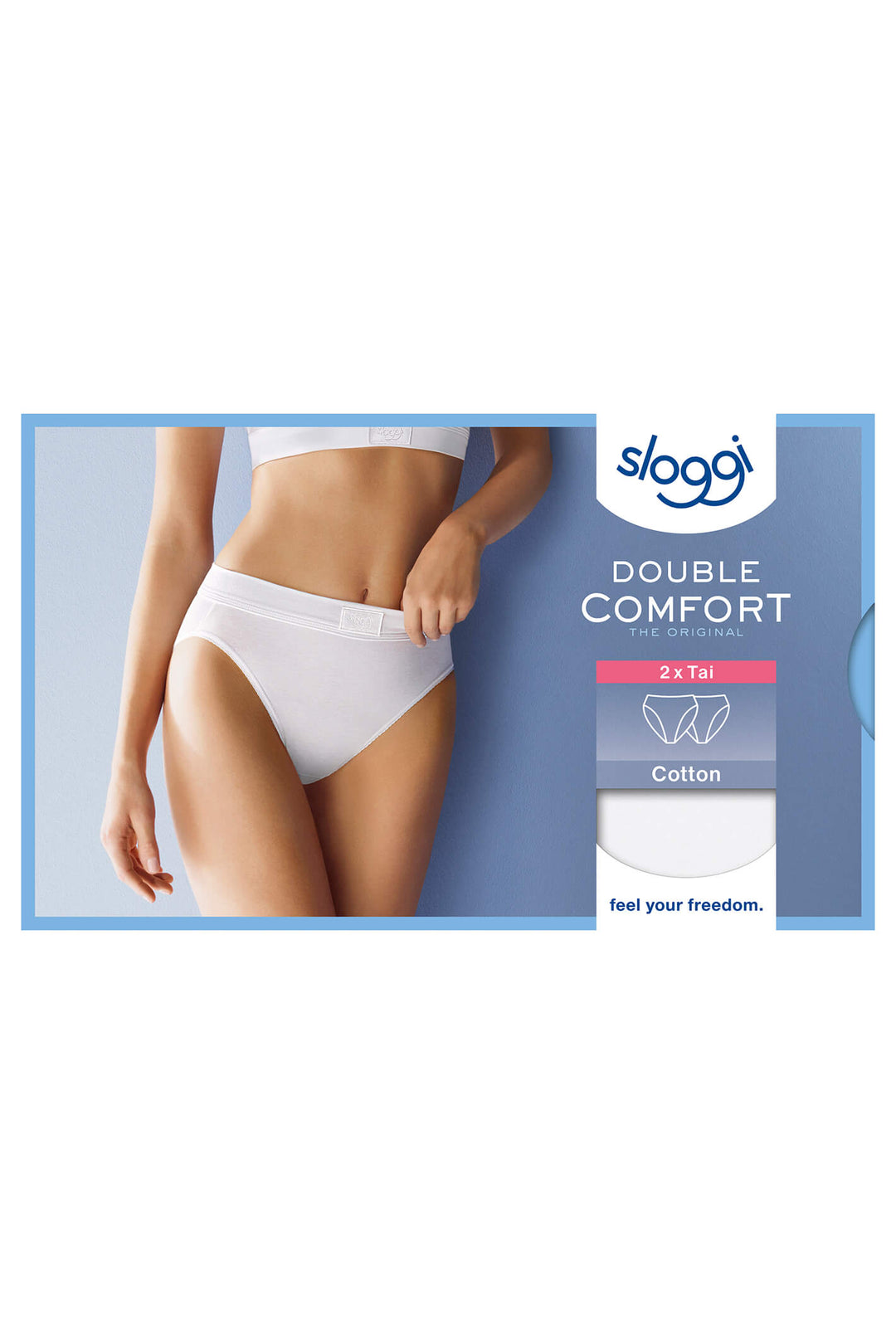 Sloggi 10213270 0003 Double Comfort White Tai Briefs 2-Pack - Shirley Allum Boutique