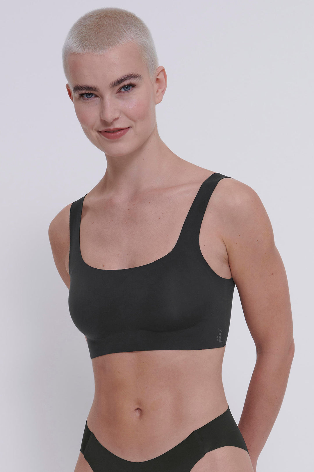 Sloggi 10217786 0004 Zero Feel 2.0 Black Bra Top - Shirley Allum Boutique