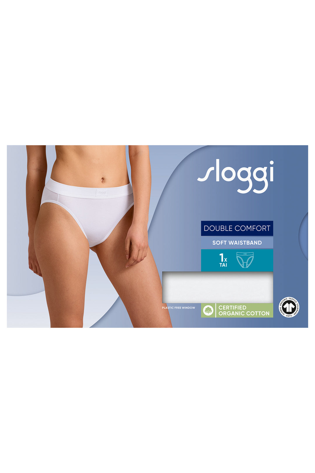 Sloggi 10222804 0003 Double Comfort Tai White Brief