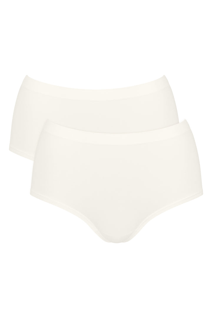 Sloggi 10224852 GO Sense Highwaist 2-Pack White Briefs