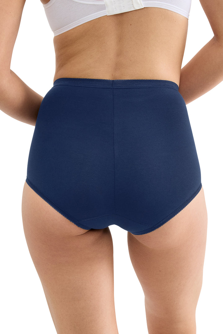 Sloggi Basic+ Maxi C3P Blue Combination Briefs, back view