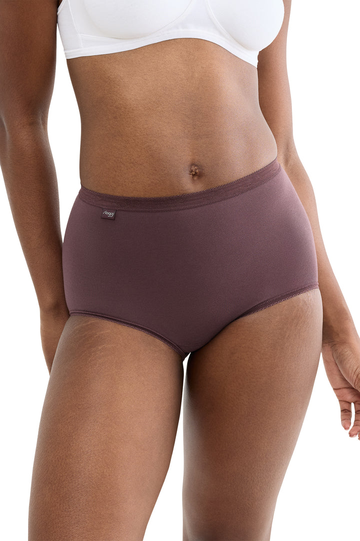 Sloggi Basic+ Maxi C3P Red Combination Briefs, front view