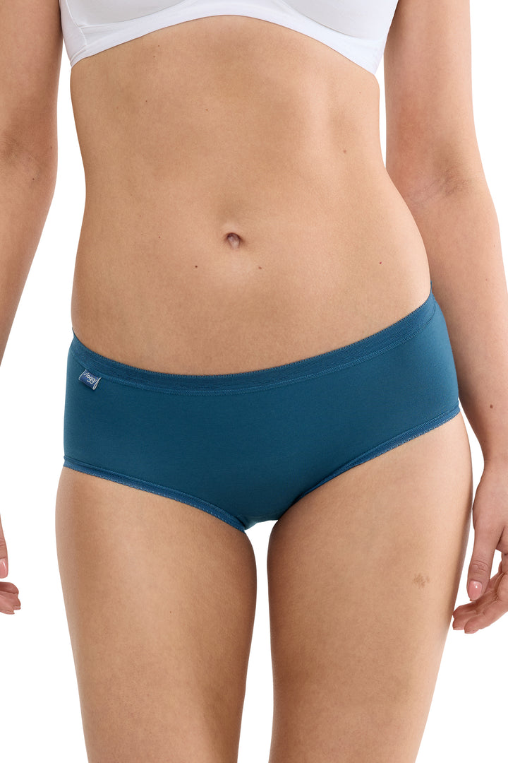 Sloggi Basic+ Midi C3P Blue Combination Briefs, front view