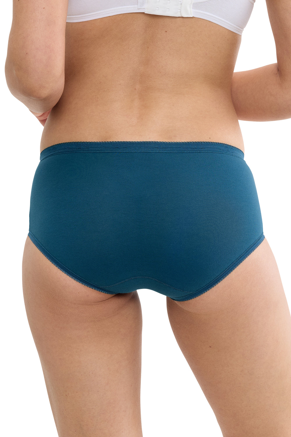 Sloggi Basic+ Midi C3P Blue Combination Briefs, back view