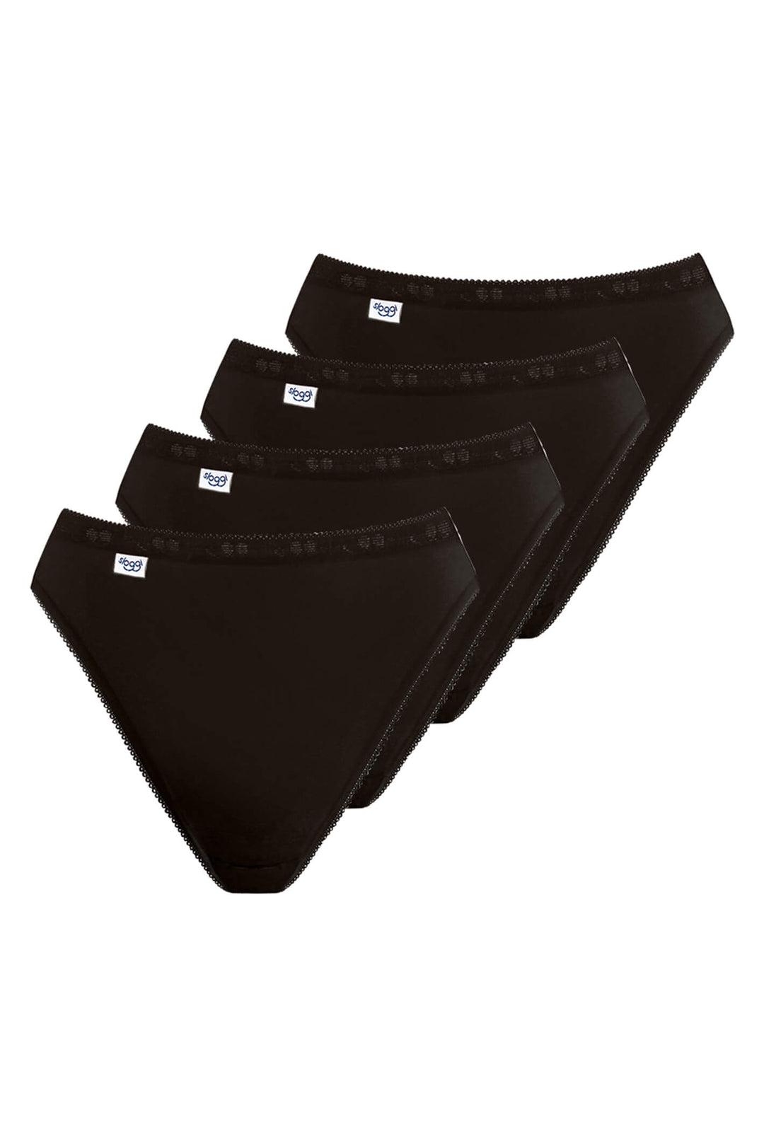 Sloggi Basic+ 10068838 0004 3+1 Pack Black Tai Briefs - Shirley Allum Boutique