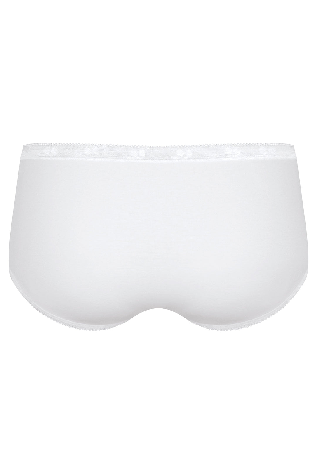 White women's underwear on a white background