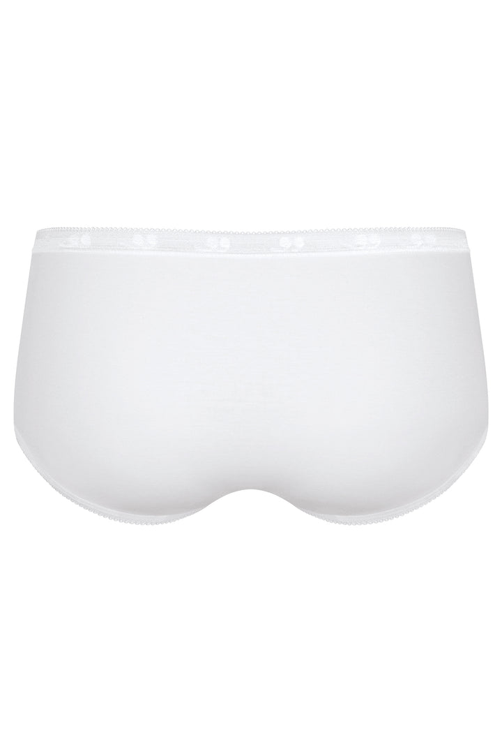 White women's underwear on a white background