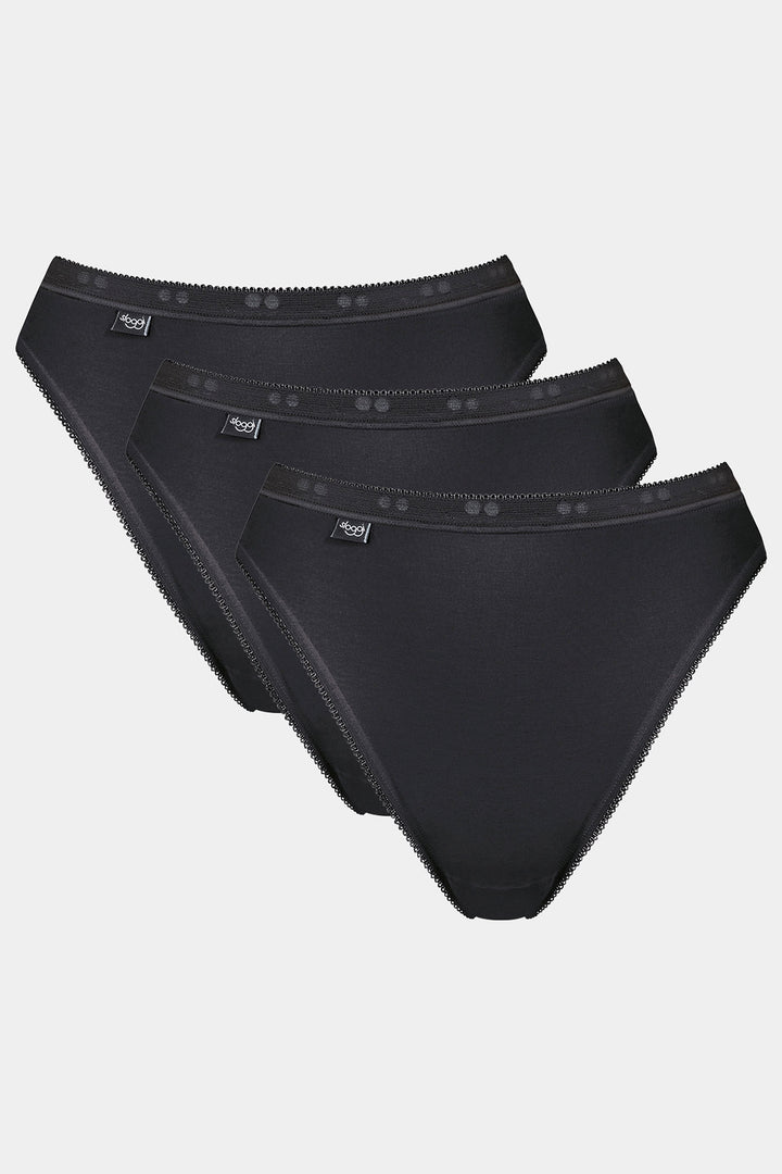 Sloggi Basic+ 3-Pack Tai Briefs Black 10007660 - 0004 - Shirley Allum Boutique
