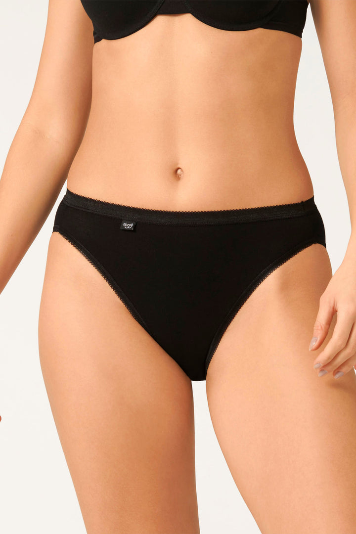 Sloggi Basic+ 3-Pack Tai Briefs Black 10007660 - 0004 - Shirley Allum Boutique