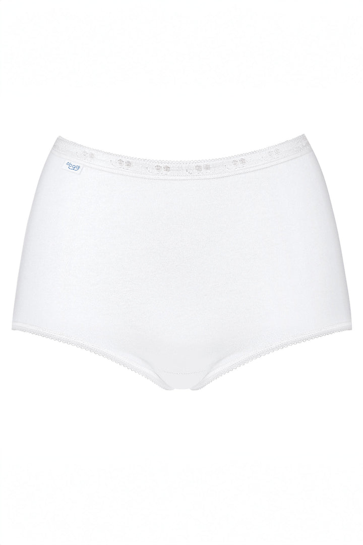 Sloggi Basic+ Maxi Briefs 3 Pack Cotton White 10007656 0003 - Shirley Allum Boutique