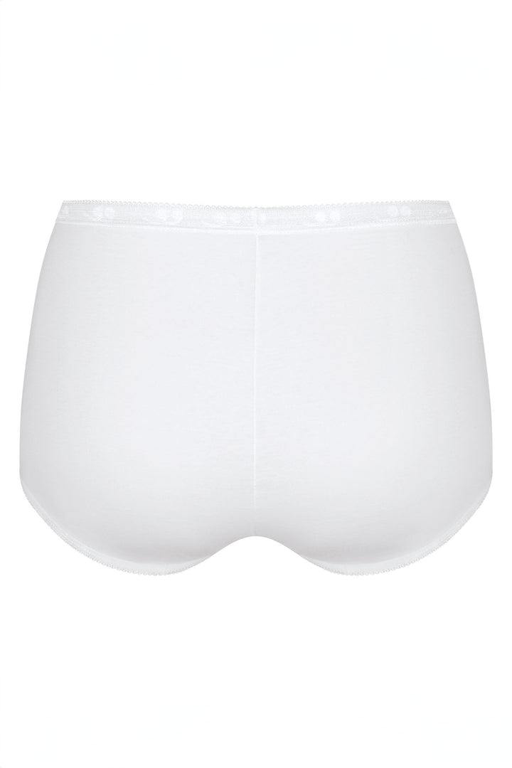 Sloggi Basic+ Maxi Briefs 3 Pack Cotton White 10007656 0003 - Shirley Allum Boutique