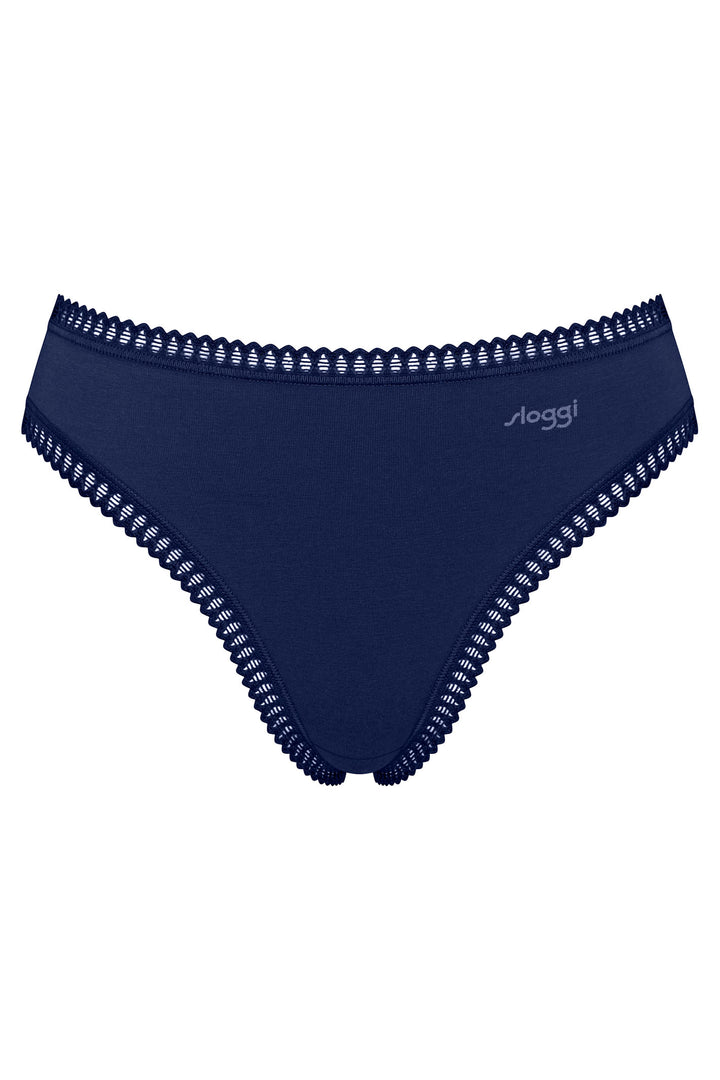 Sloggi Brief 3-Pack High Leg Go Crush 10219672 M008 Blue Dark Combination - Shirley Allum Boutique