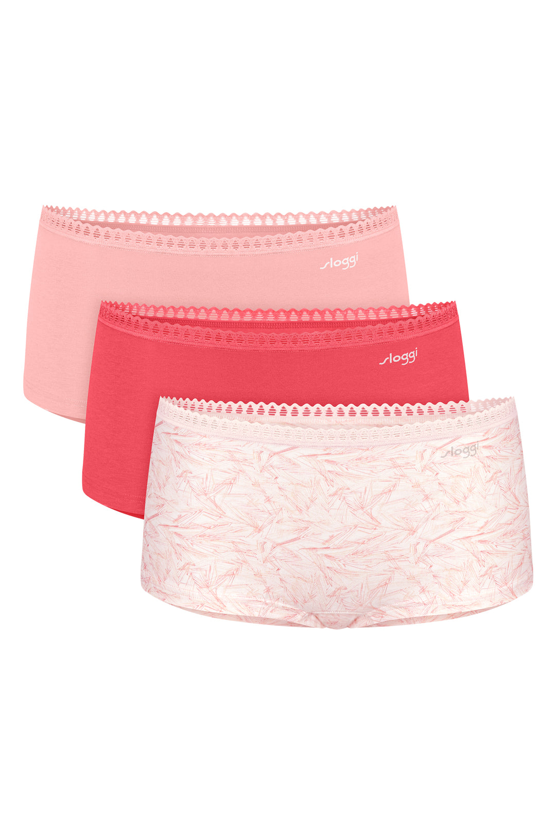 Sloggi GO Crush 10219652 M005 Pink Multicolour 3-Pack Short Briefs