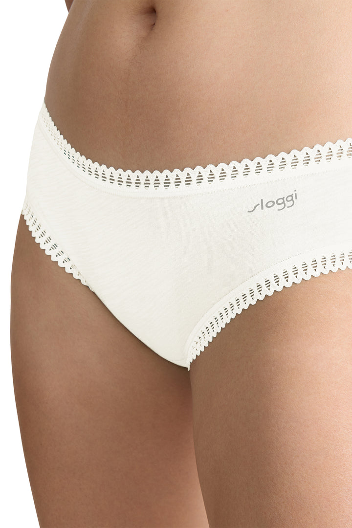 Sloggi GO Crush 10219671 00GZ Silk White 3-Pack Hipster Brief