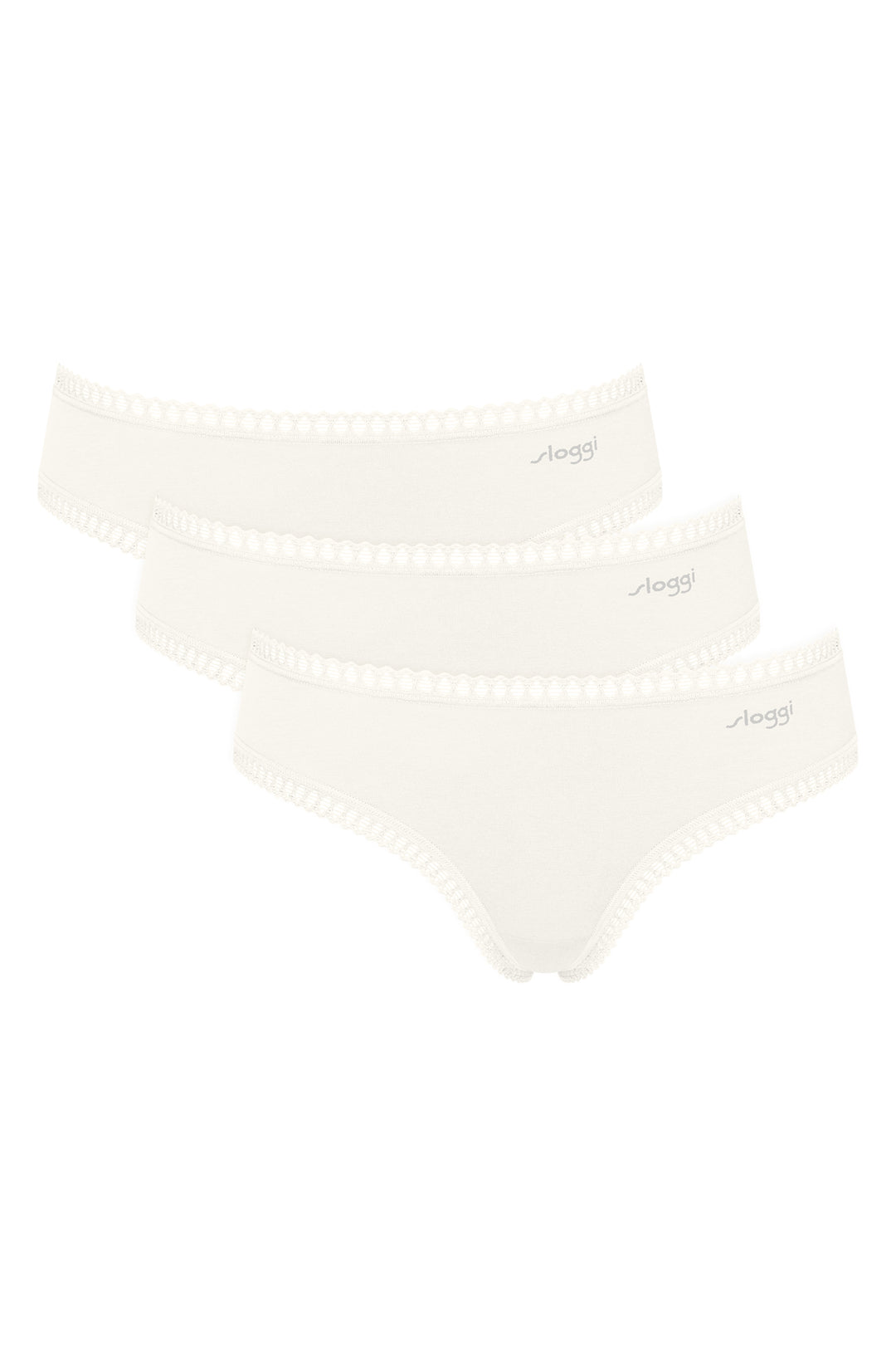 Sloggi GO Crush 10219671 00GZ Silk White 3-Pack Hipster Brief