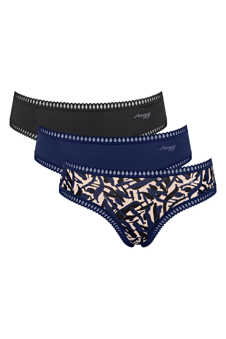 Sloggi Go Crush 10219671 M008 Multiple Colours 3-Pack Hipster Brief