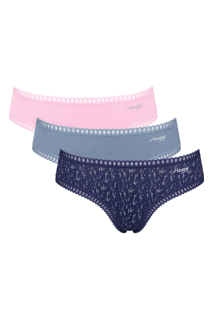 Sloggi Go Crush 10219671 V004 Multiple Colours 3-Pack Hipster Brief