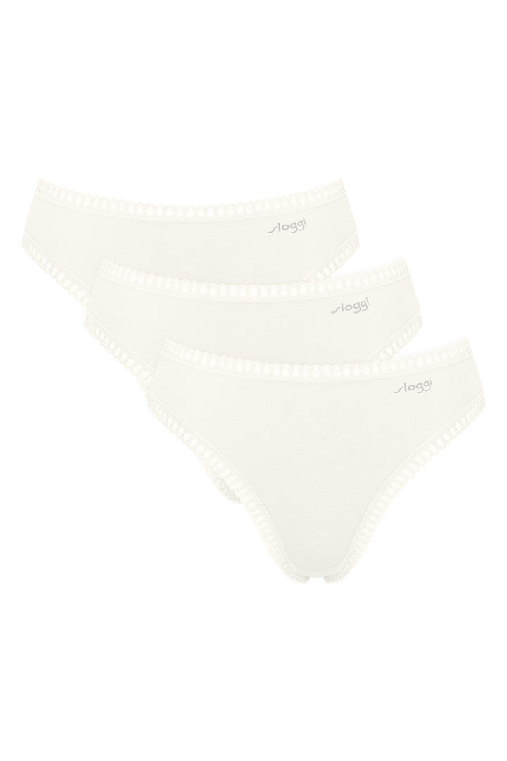 Sloggi Go Crush 10219672 00GZ Silk White 3-Pack High Leg Brief