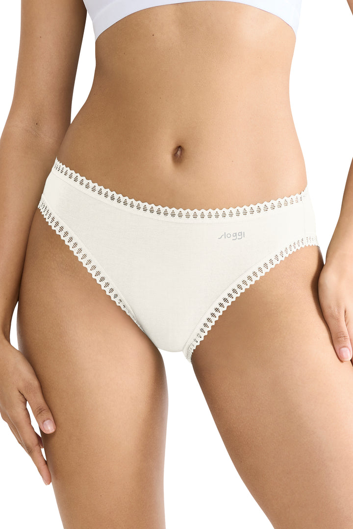 Sloggi Go Crush 10219672 00GZ Silk White 3-Pack High Leg Brief