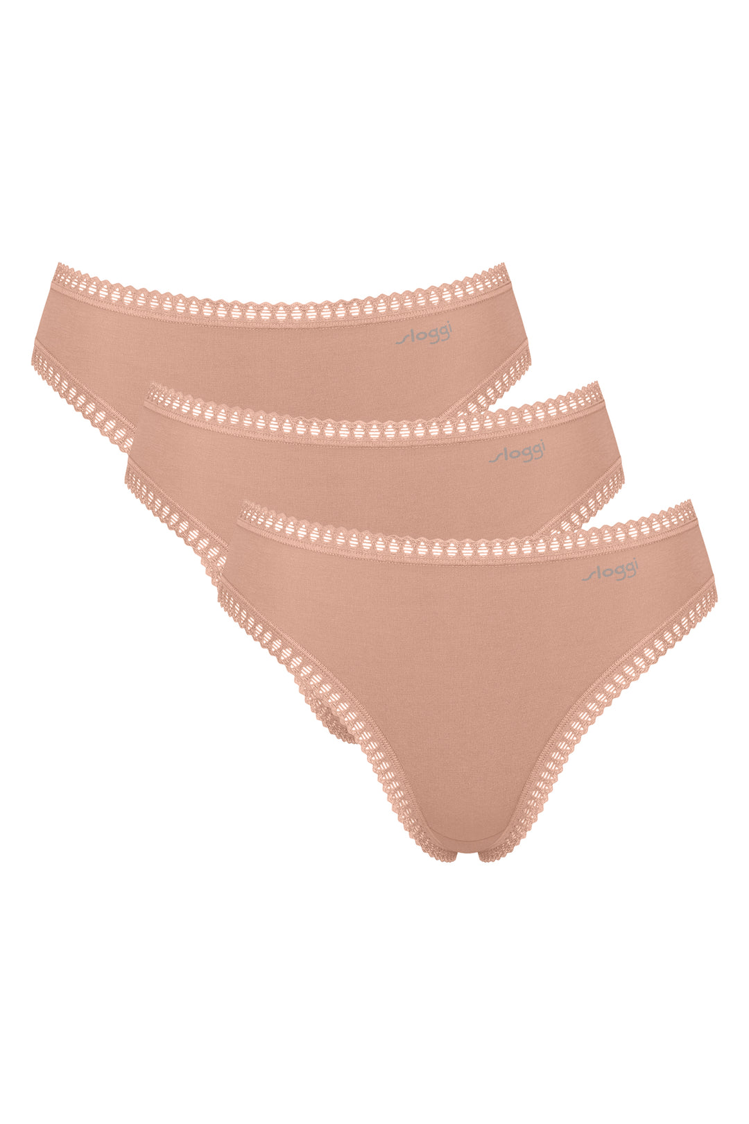 Sloggi Go Crush 10219672 00ME Cameo Brown 3-Pack High Leg Brief