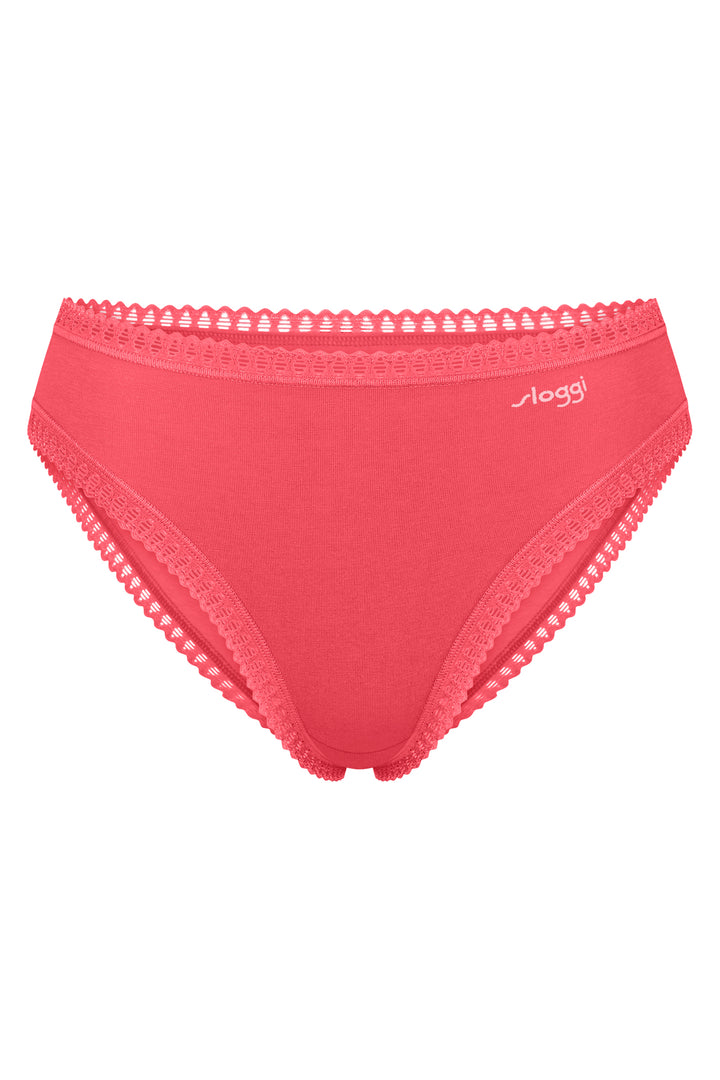 Sloggi GO Crush 10219672 M005 Coral Multicolour 3-Pack High Leg Brief