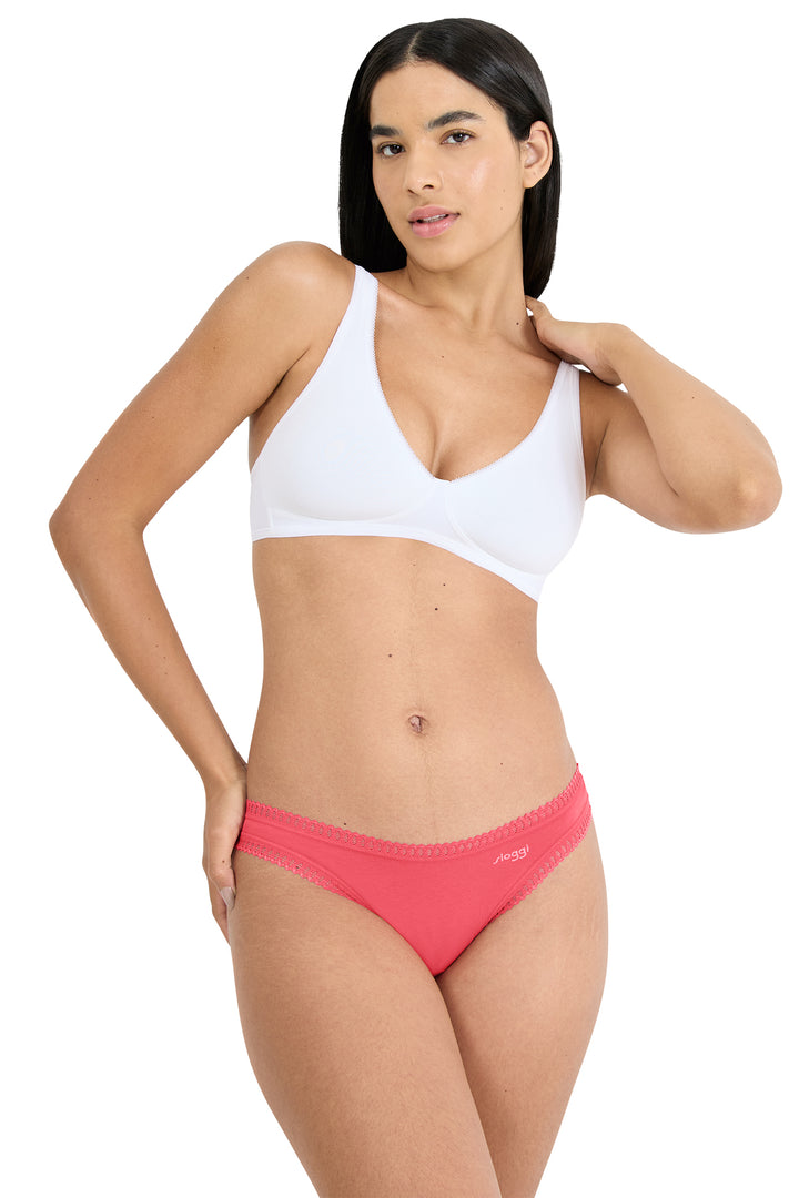 Sloggi GO Crush 10219704 M005 Coral Multicolour 3-Pack String Briefs