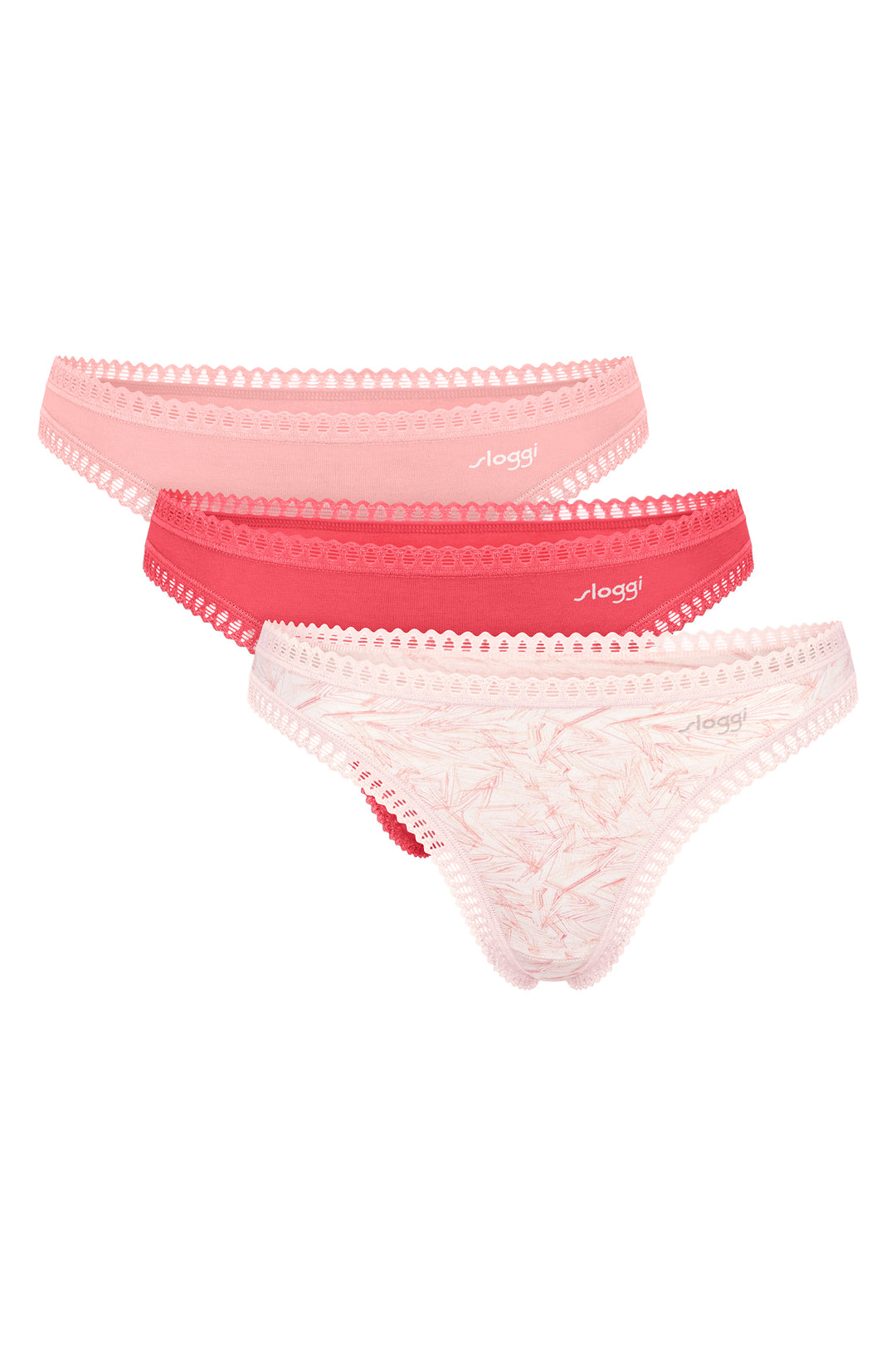 Sloggi GO Crush 10219704 M005 Coral Multicolour 3-Pack String Briefs