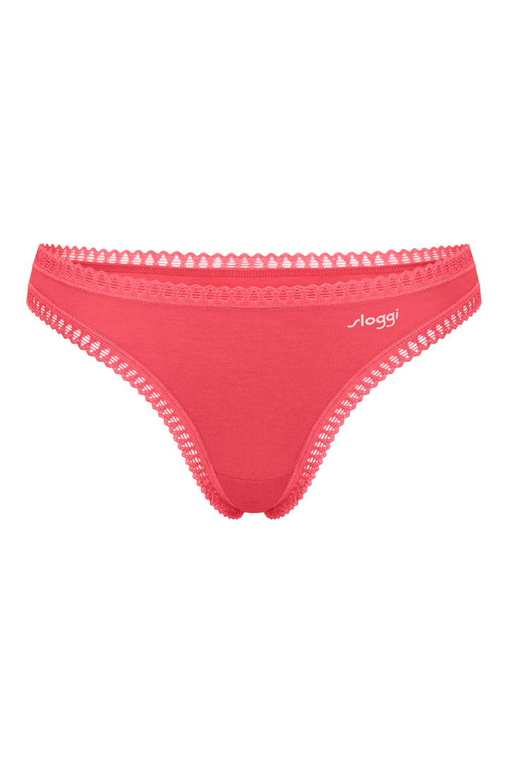 Sloggi GO Crush 10219704 M005 Coral Multicolour 3-Pack String Briefs
