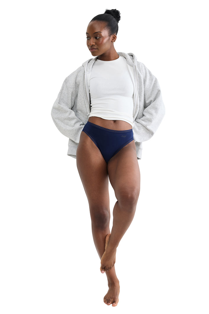 Sloggi Go Crush High Leg C3P Turquoise Blue Briefs, full length