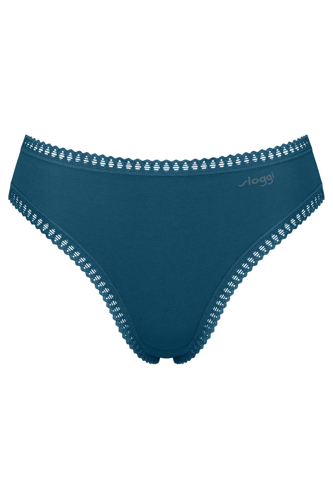 Sloggi Go Crush High Leg C3P Turquoise Blue Briefs, packshot front, first of three